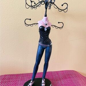 Elegant Black and Blue Jewelry Holder